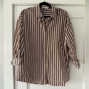 Favorite Daughter Button Down Oxford Stripe Small
